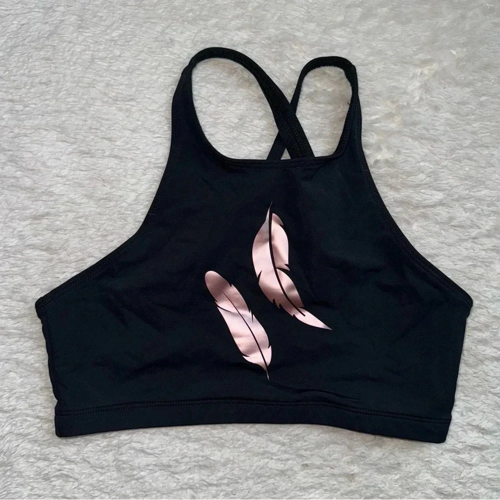 Onzie Black Feather Design Women's Top